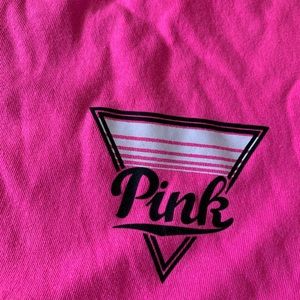 Hot pink long sleeve VS pink shirt. Cut out back